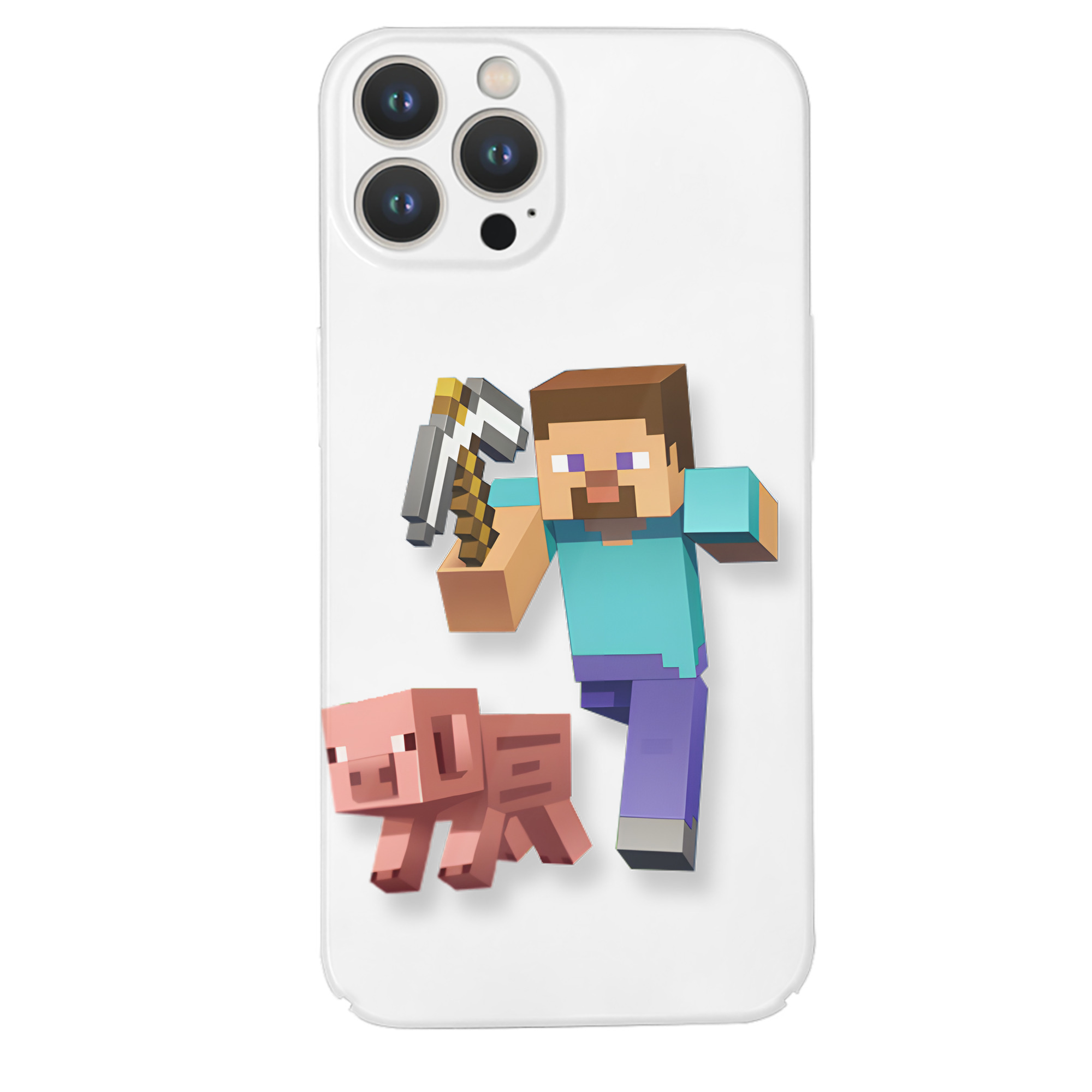 （画像用） マインクラフト ブロックの世界 Minecraft MC Block world 【iPhone 14シリーズ対応】ハードケース